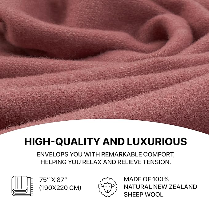 | Wool Blanket/Throw | 100% New Zealand Wool | Perfect - Image 4