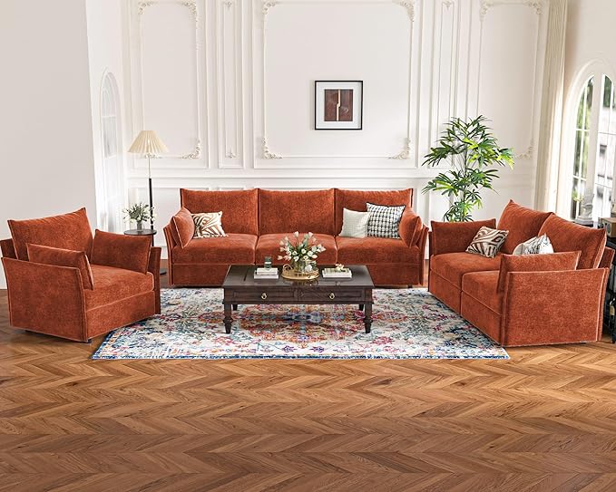 ABCASA 135.5" Oversized Modular Sectional Sofa, L Shaped Convertible Couch - Image 9