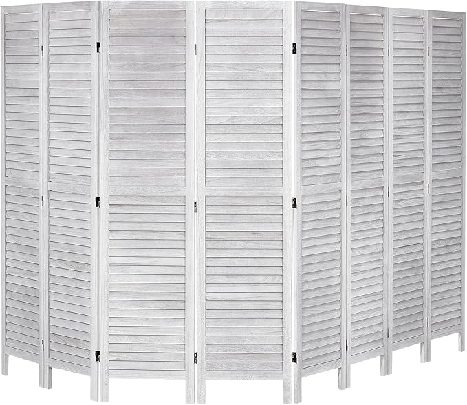 VEVOR Wood Room Divider, 8 Panel Wood Folding Privacy Screen, 66.9 Inches Tall - Image 4