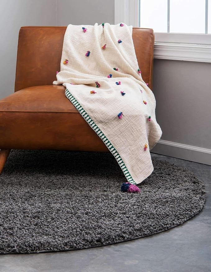 Unique Loom Solid Shag Collection Area Rug - Image 3