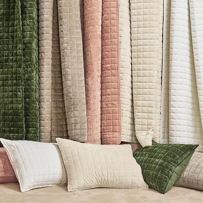 RECYCO Luxury Velvet Quilt Set, California King 118'' x 106'' Oversized - Image 7