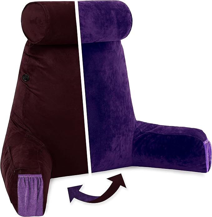 Husband Pillow Medium Aspen Edition Mauve Purple, Sit Up Reading & Bed Rest by HusbandPillow