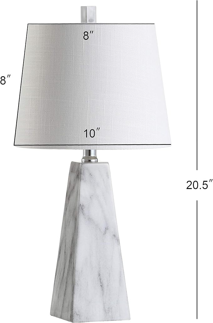 JONATHAN Y JYL1037A 20.5" Modern White Marble Table Lamp, Contemporary - Image 3