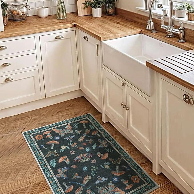 Mushroom Small Rug 2x3 Washable Door Mat Indoor Rugs - Image 2