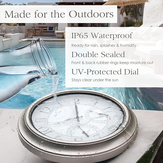 FOUNTAIN DESIGNS 18" Illuminated in/Outdoor Clock - Image 3
