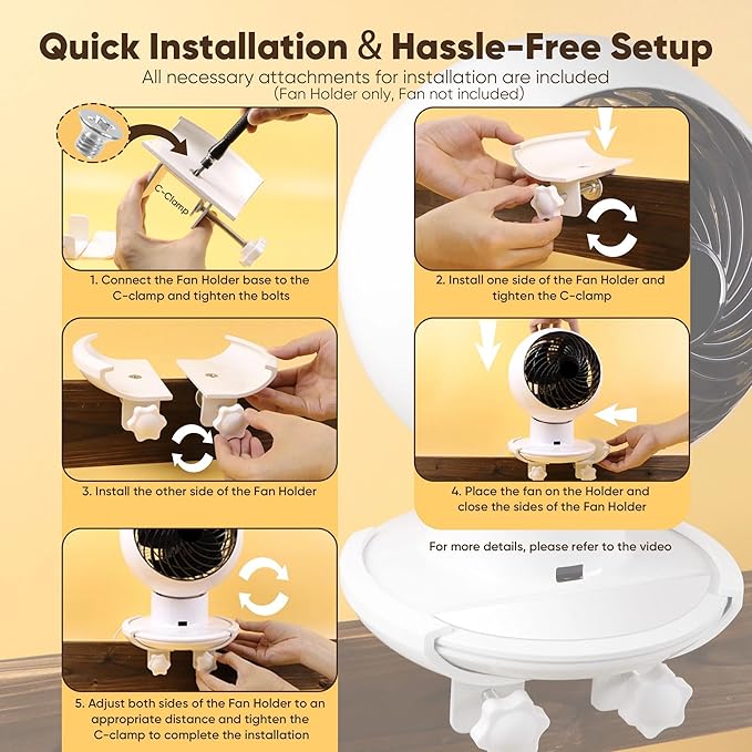 Yudylg Fan Holder Compatible - Image 7