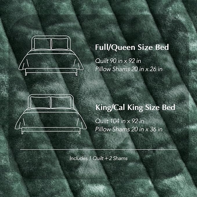EVERGRACE Velvet Quilt Set King Size, Luxurious Soft Striped Channel Bedding Set - Image 8