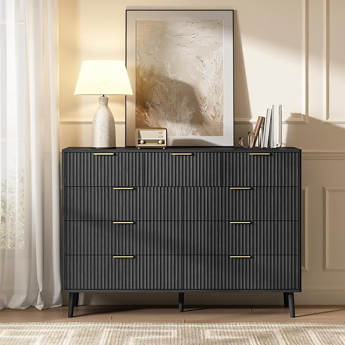 CARPETNAL Fluted 9 Drawer Dresser - Image 4