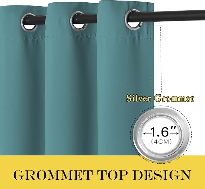 NICETOWN Blackout Short Curtain 63 inches Long - Image 6