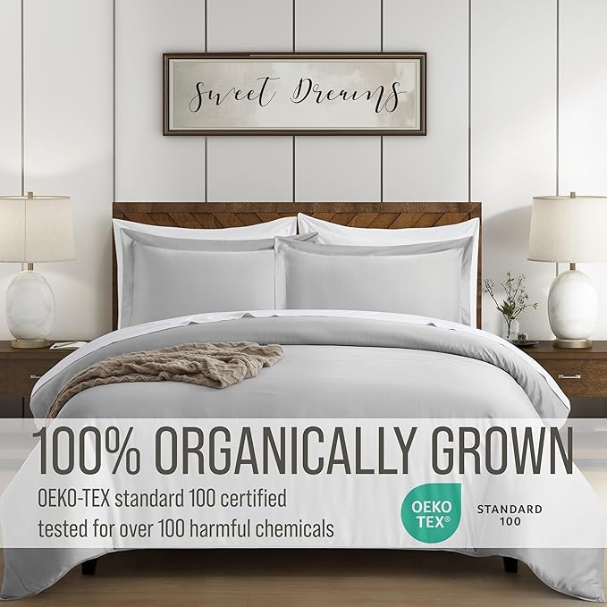 Bella Coterie Luxury Bamboo Viscose California King Size Duvet Cover Set | 100% - Image 4