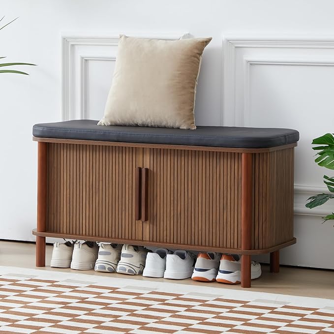 Shoe Bench, Entryway Shoe Cabinet - Image 4