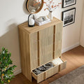 AMERLIFE Fluted 5 Drawer Dresser, Rounded Corners & Anti-Tip Design, Wood by AMERLIFE