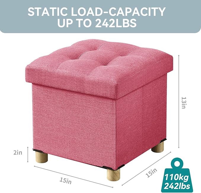 BRIAN & DANY Ottoman with Storage, Small Storage Ottoman - Image 2