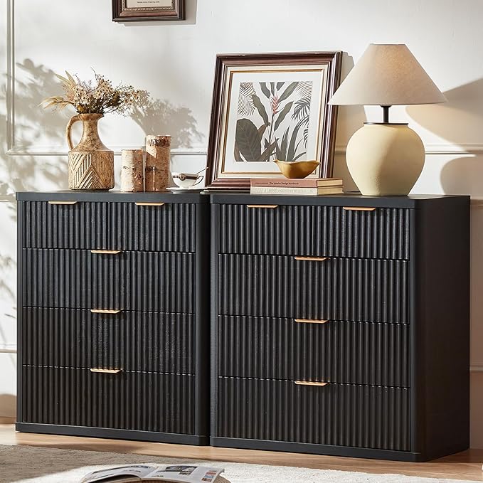 LEYAOYAO Fluted 5 Drawers Dresser by LEYAOYAO-Findtheshiningpointofyourideallife%EF%BC%81
