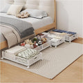 Under Bed Storage with Wheels, Foldable Pattern Carved Metal Under The Bed by YEEBONIX-UnderBedStorage