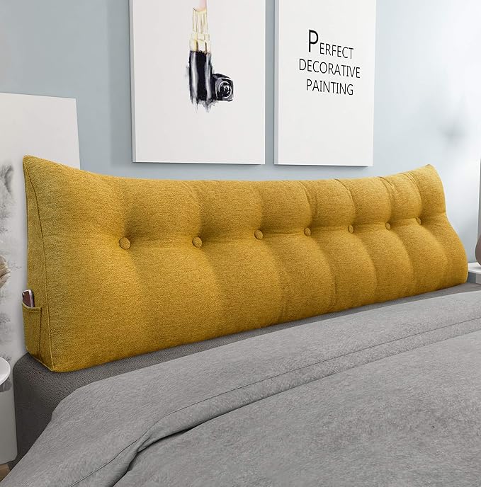 homecozy Wedge Headboard Pillow Dorm Room Reading Pillow Back Support by HOMECOZY