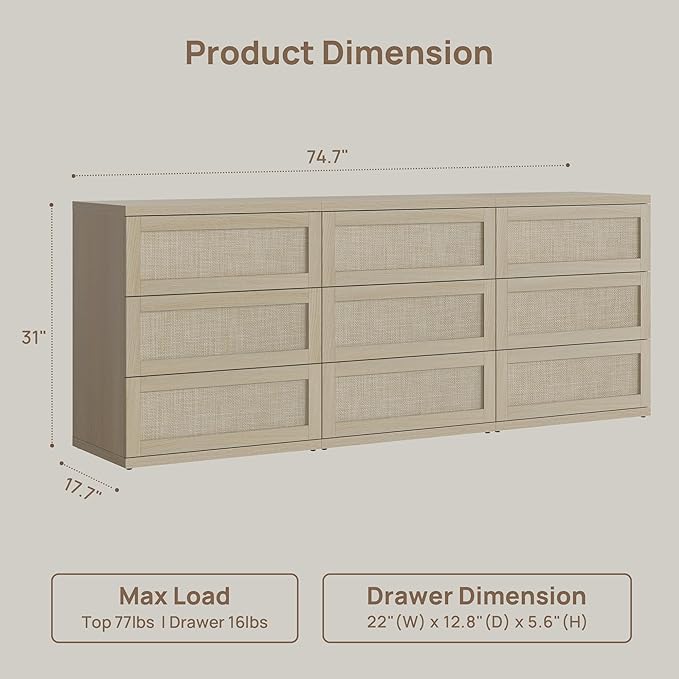 SICOTAS Dresser for Bedroom - Image 3