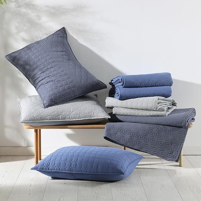 HORIMOTE HOME Grey King Size Quilt Set - Image 8