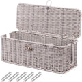 BROWNLILY Cable Management Box, Rattan Style Cord Organizer by Unknown