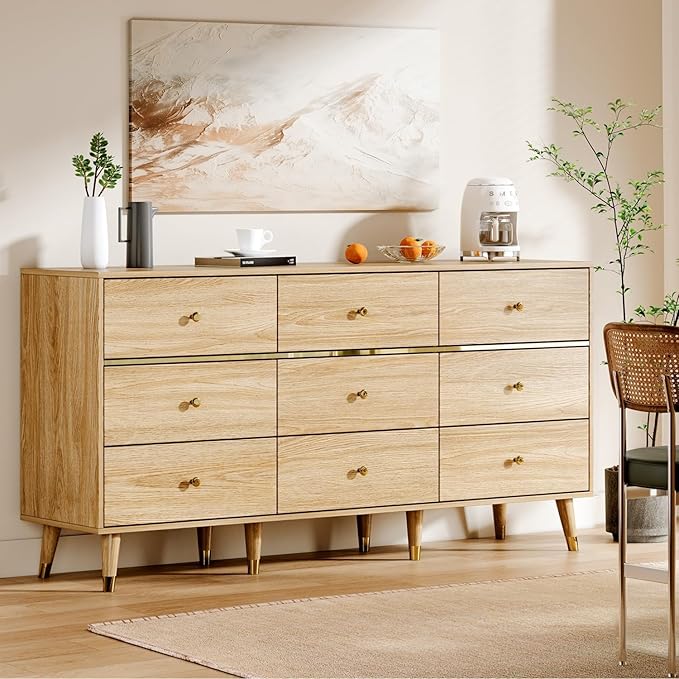 9 Drawer Dresser, Wooden Bedroom Drawer Dresser by Chrangmay