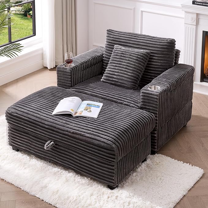 ONBRILL Corduroy Oversized Chair - Image 8