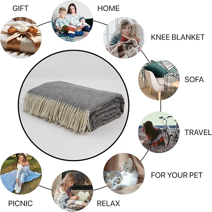 | Wool Blanket/Throw | 100% New Zealand Wool | Perfect - Image 2