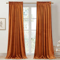StangH Pumpkin Orange Curtains Velvet 96 inches by StangH