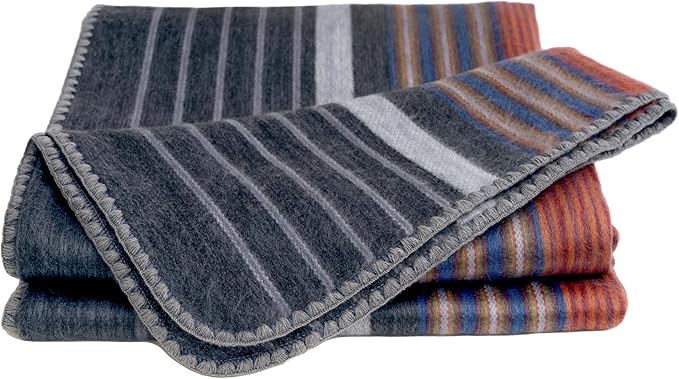 QISU Alpaca Wool Blanket Throw | Large, Variegated | 85 x 65 inches | Ultra-Soft - Image 3