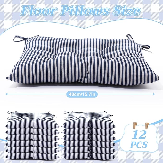 Geetery 12 Pcs Floor Pillows for Classroom Bulk Square Seating Cushions for - Image 3