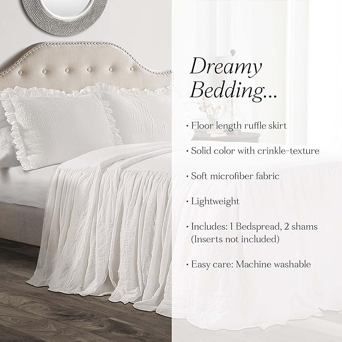 Lush Decor Ruffle Skirt Bedspread Set - Image 8