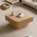 Square Small Coffee Table with Storage, Modern Wooden Coffee Table with Solid by FGXJY