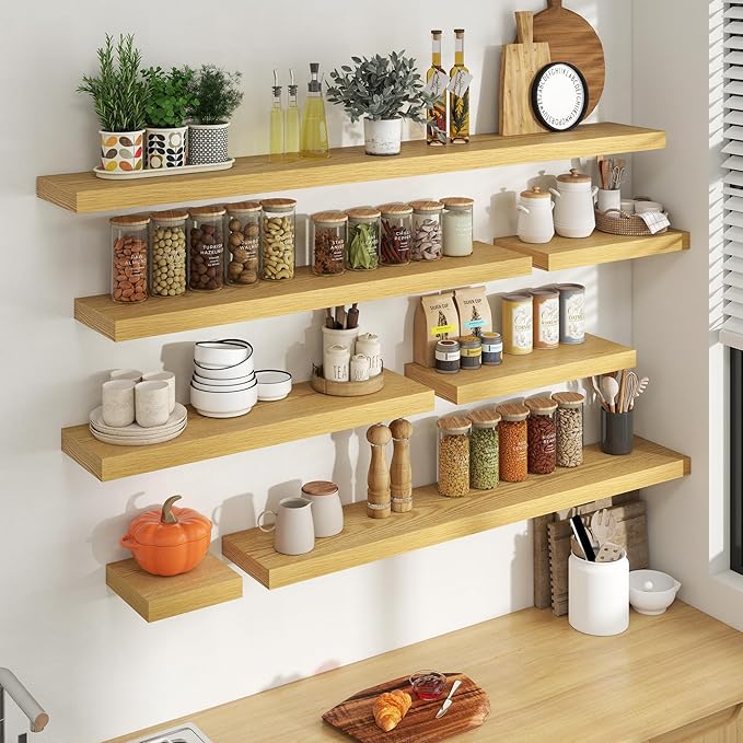 40 Inch Floating Shelves for Wall, 8 Inch Deep Floating Shelf for Storage & - Image 7