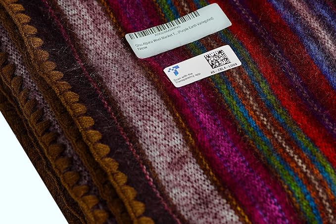 QISU Alpaca Wool Blanket Throw | Large, Variegated | 85 x 65 inches | Ultra-Soft - Image 7