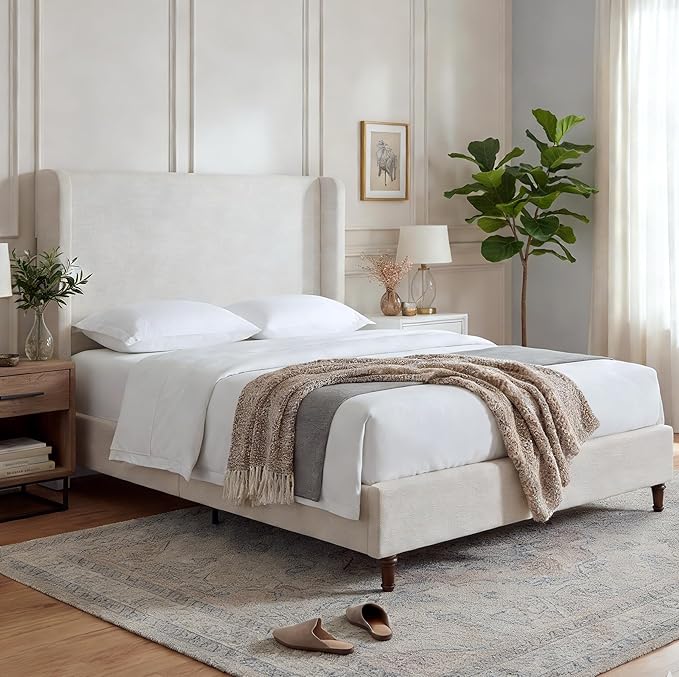 Harper Upholstered Bed with 54" Tall Headboard by Unknown