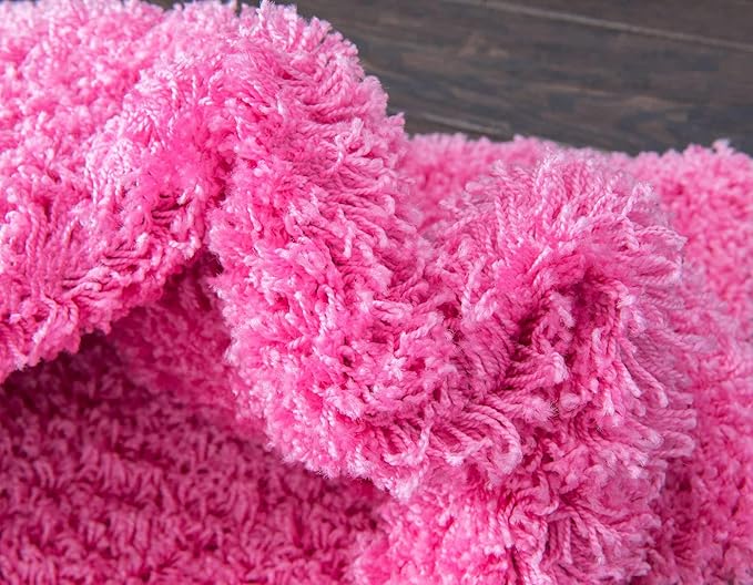 Unique Loom Solid Shag Collection Area Rug - Image 7