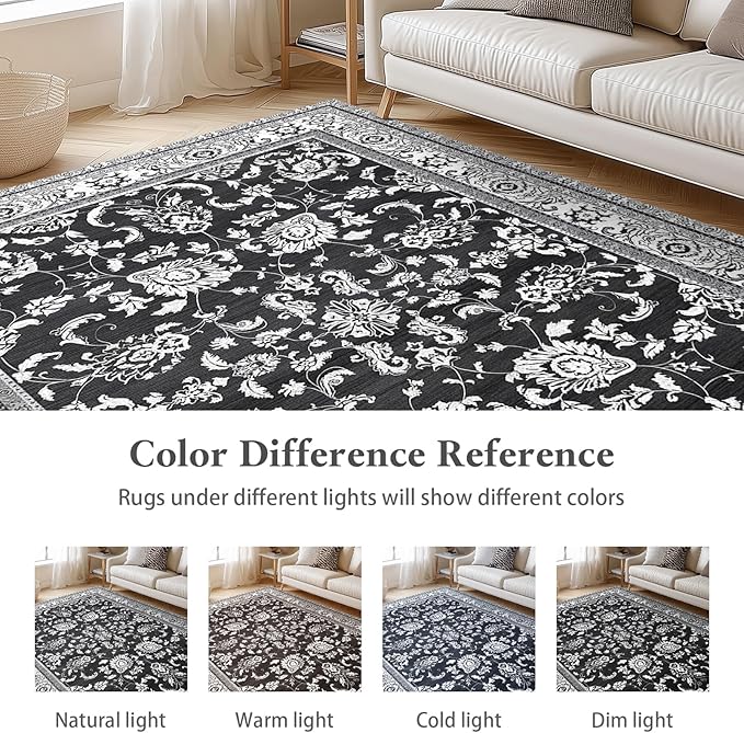 Area Rugs 8x10, Machine Washable Vintage Soft Rug - Image 7
