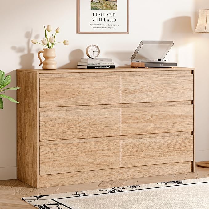 6 Drawer Dresser, Wooden Bedroom Drawer Dresser by Chrangmay