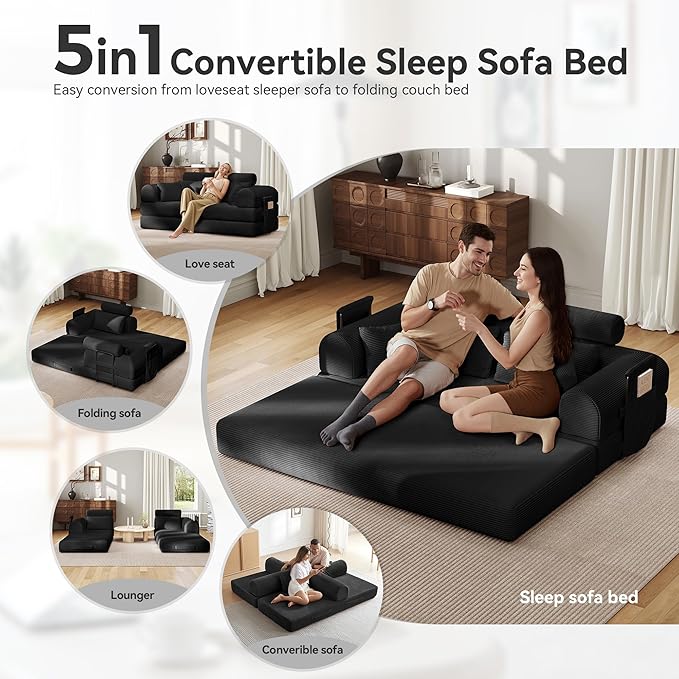 Upgrade High Backrest Design Sofa Bed - Image 3
