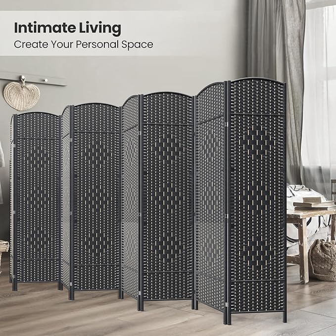 8 Panel Room Divider, 6Ft Folding Privacy Screen, Tall - Image 4