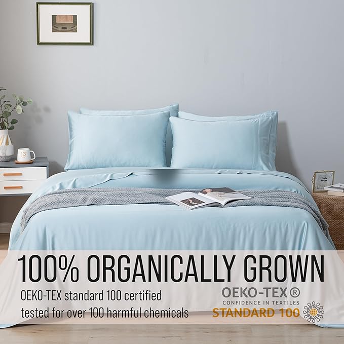 Bella Coterie 6 Piece Luxury Bamboo Viscose Split Top King Size Sheet Set | 34" - Image 5