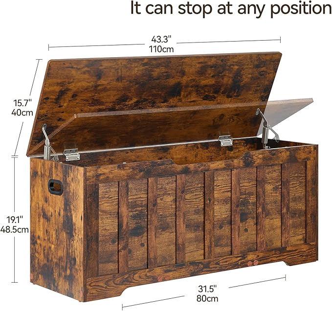 VANKILEY 43.3"Storage chest extra large, storage trunk - Image 2