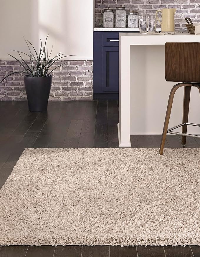 Unique Loom Solid Shag Collection Area Rug - Image 3