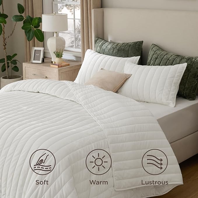 Bedsure Velvet Quilt Queen Size Set - Image 4