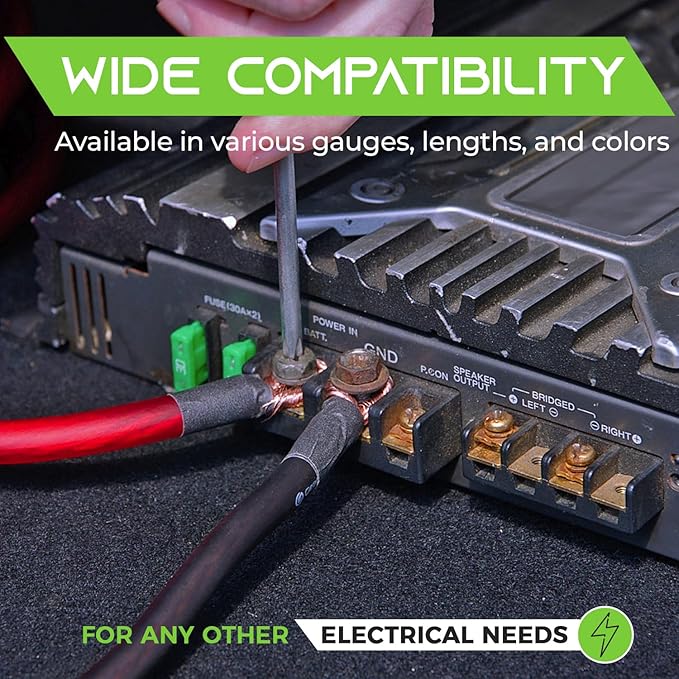 GEARit 4 Gauge CCA Ground Wire All-in-One Kit: Crimping Tool, 15 Lugs, and 20 - Image 9