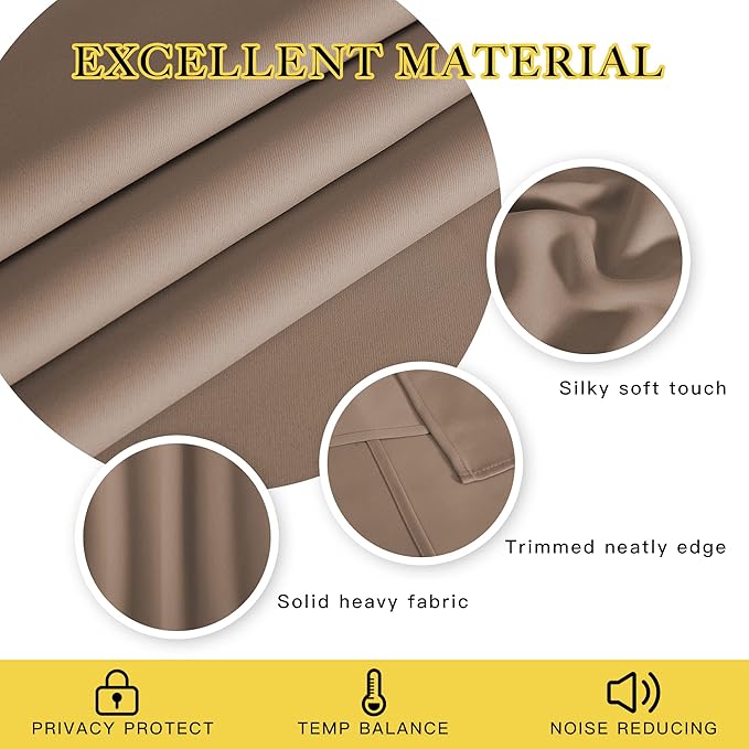 NICETOWN Blackout Curtain 63 inches Length - Image 6