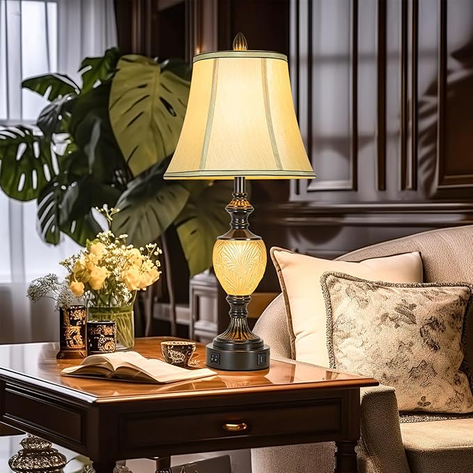 27'' High Vintage Table Lamp Set of 2 - Image 5