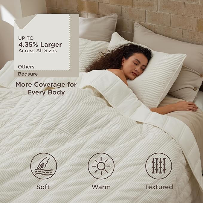 Bedsure Luxury Velvet King Size Quilt - Image 2