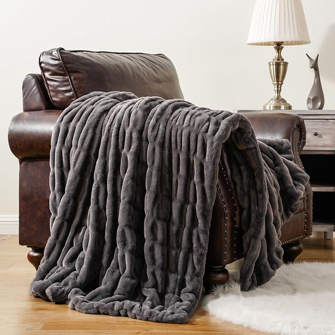 BATTILO HOME Luxury Faux Fur Blanket by BATTILOHOME