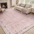 MontVoo-Vintage Area Rugs 8X10 Pink Rugs by MontVoo