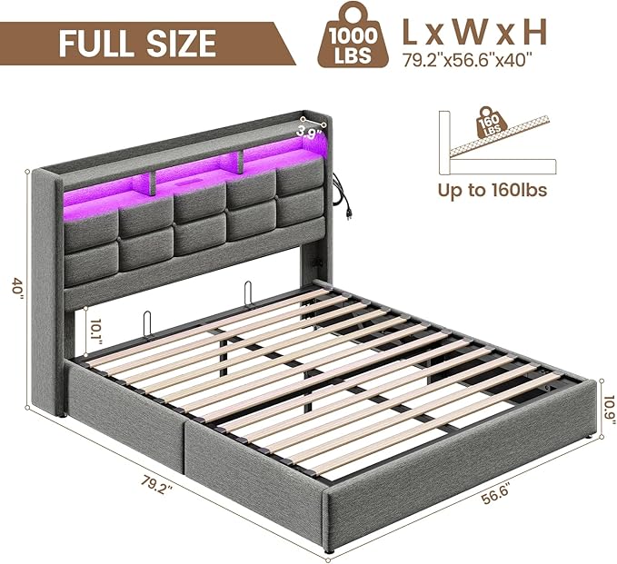 Lift Up Full Size Bed Frame - Image 2